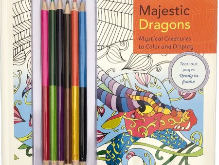 Zendoodle Coloring: Majestic Dragons: Deluxe Edition with Pencils Fashion