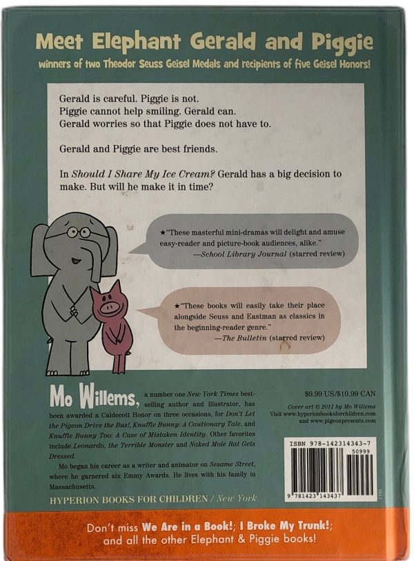 Should I Share My Ice Cream? (An Elephant and Piggie Book) by Mo Willems Discount