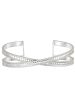 AB Cross Cuff - Silver For Sale