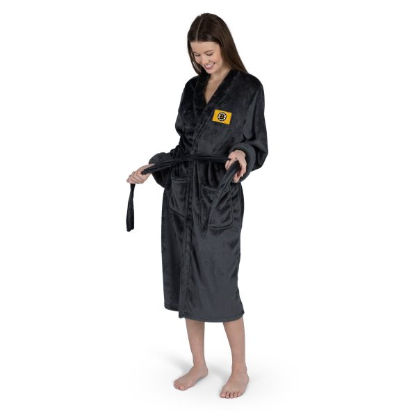 Boston Bruins NHL Black Snipe S M Silk Touch Bathrobe 23X41 Inches Online