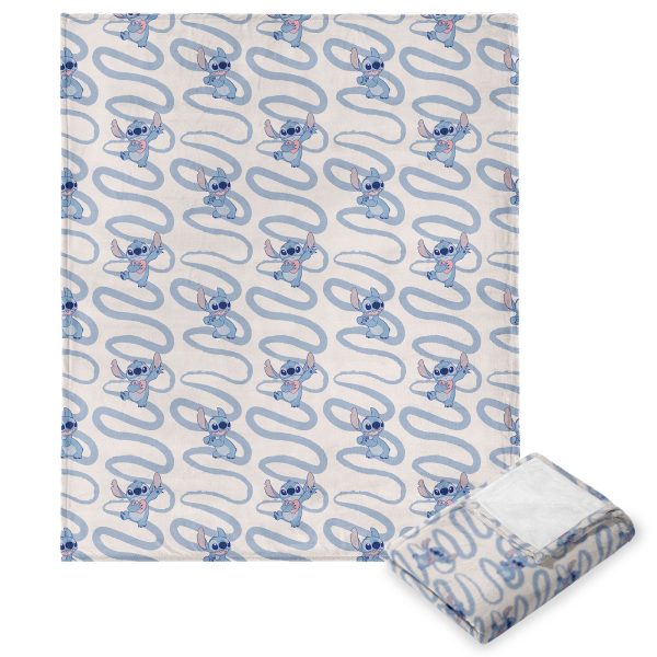 Disney Lilo and Stitch Stitch Squiggle Silk Touch Throw Blanket 50x60 Inches For Discount