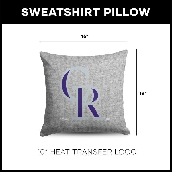 Colorado Rockies MLB Primary Sweatshirt Pillow 16 Inches Online Hot Sale