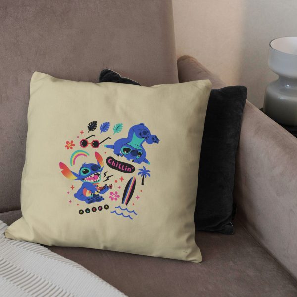 Disney Lilo and Stitch We Are Chillin Throw Pillow 18x18 Inches Fashion