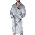 Boston Bruins NHL White Snipe L XL Silk Touch Bathrobe 26x47 Inches Cheap