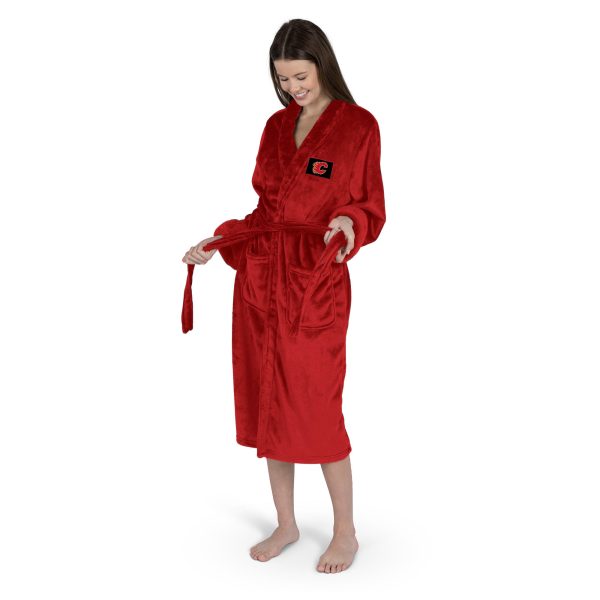 Calgary Flames NHL Red Snipe S M Silk Touch Bathrobe 23X41 Inches Discount