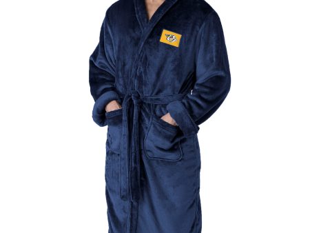 Nashville Predators NHL Navy Snipe L XL Silk Touch Bathrobe 26x47 Inches Online