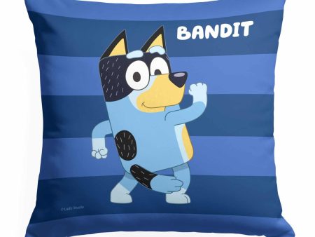 Bluey Roll Call Bandit Throw Pillow 18x18 Inches Discount