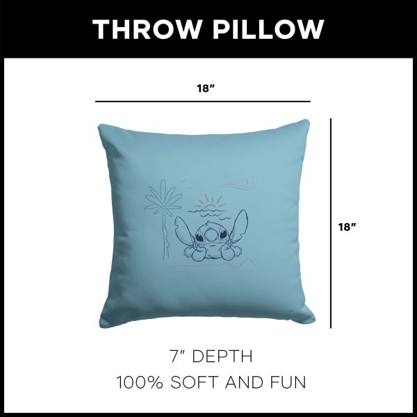 Disney Lilo and Stitch Chilled Vibes Throw Pillow 18x18 Inches on Sale