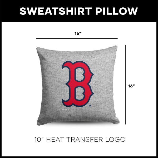 Boston Red Sox MLB Primary Sweatshirt Pillow 16 Inches Fashion