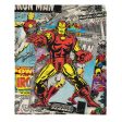 Marvel Iron Man Comic Silk Touch Throw Blanket 50×60 Inches Online Hot Sale