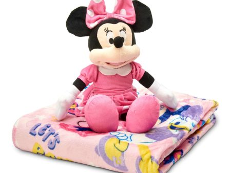 Disney Minnie Mouse Minnie Hugger Pillow with Silk Touch Throw Blanket 50x60 Inches Online now