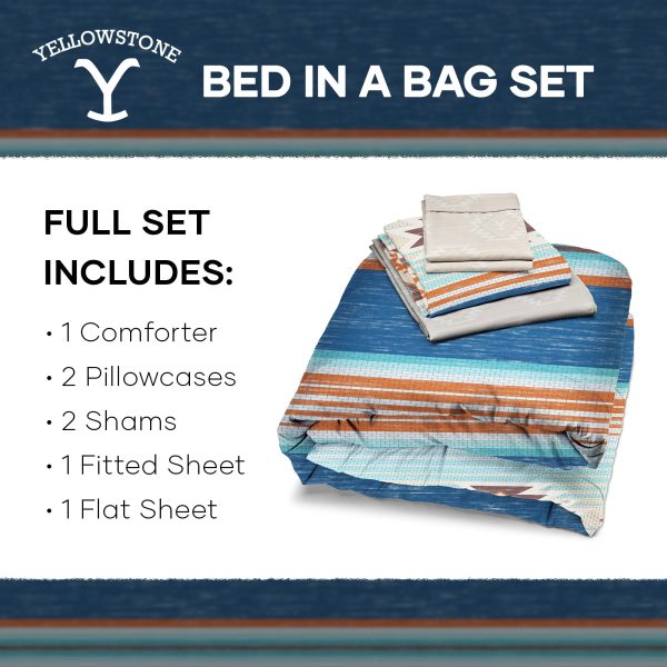 Yellowstone Meridian Full 7Pc Bed In a Bag Set For Discount