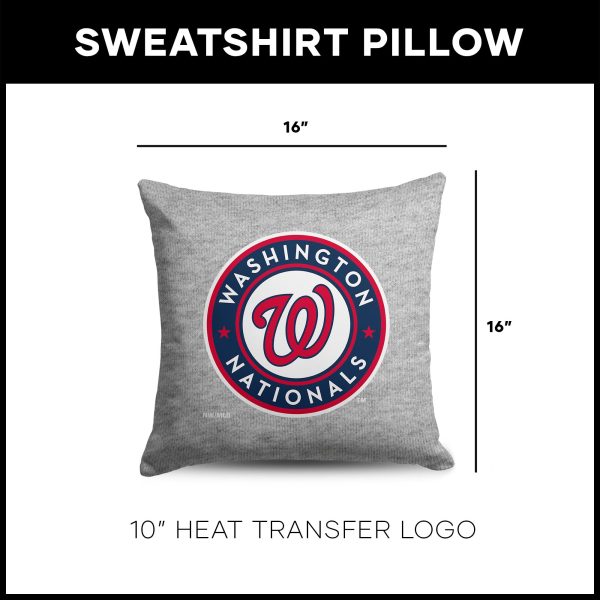 Washington Nationals MLB Primary Sweatshirt Pillow 16 Inches Cheap