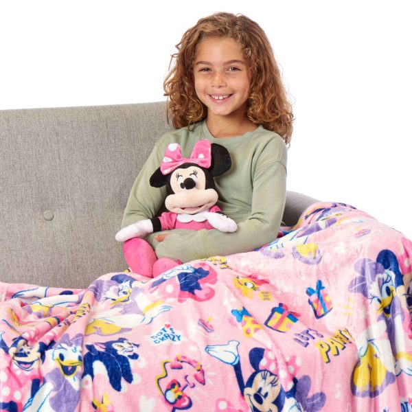 Disney Minnie Mouse Minnie Hugger Pillow with Silk Touch Throw Blanket 50x60 Inches Online now