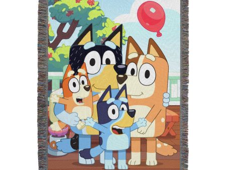 Bluey Family Day Tapestry Throw Blanket 48x60 Inches Online Hot Sale