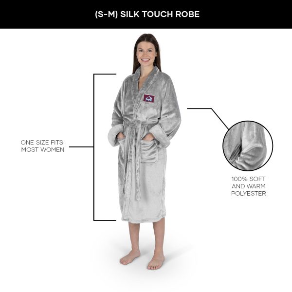 Colorado Avalanche NHL White Snipe S M Silk Touch Robe 23X41 Inches Fashion