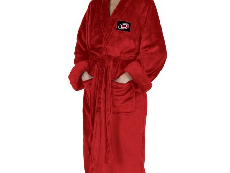 Carolina Hurricanes NHL Red Snipe S M Silk Touch Bathrobe 23X41 Inches For Cheap