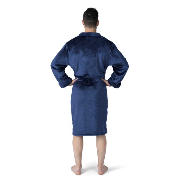 Columbus Blue Jackets NHL Navy Snipe L XL Silk Touch Bathrobe 26x47 Inches Online now