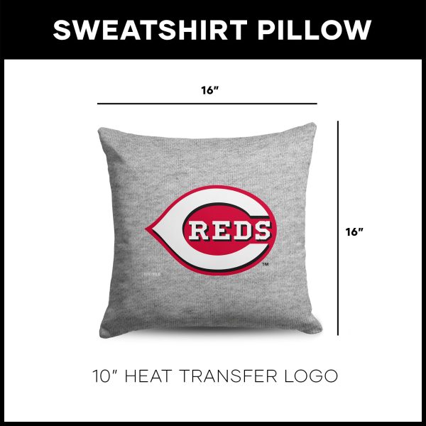 Cincinnati Reds MLB Primary Sweatshirt Pillow 16 Inches Online