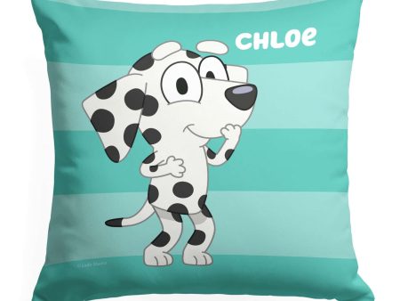 Bluey Roll Call Chloe Throw Pillow 18x18 Inches on Sale