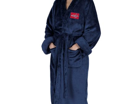 Washington Capitals NHL Navy Snipe S M Silk Touch Bathrobe 23X41 Inches For Sale