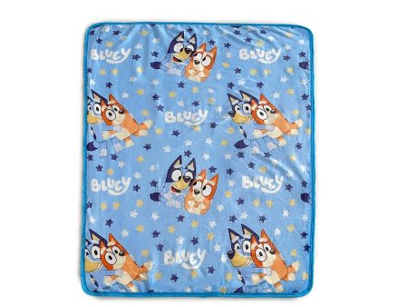 Bluey Happy Times Silk Touch Sherpa Throw Blanket 40x50 Inches Sale