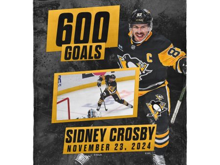 Pittsburgh Penguins Sidney Crosby NHL 600 Goal Milestone Silk Touch Throw Blanket 50×60 Inches Fashion