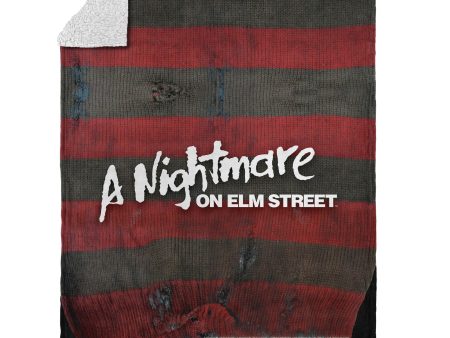 Warner Bros. Nightmare on Elm Street Sweater Silk Touch Sherpa Throw Blanket 50X60 Inches Fashion