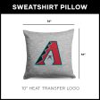 Arizona Diamondbacks MLB Primary Sweatshirt Pillow 16 Inches Discount