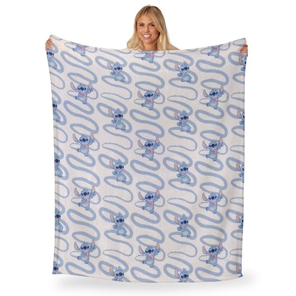 Disney Lilo and Stitch Stitch Squiggle Silk Touch Throw Blanket 50x60 Inches For Discount