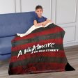 Warner Bros. Nightmare on Elm Street Sweater Silk Touch Sherpa Throw Blanket 50X60 Inches Fashion