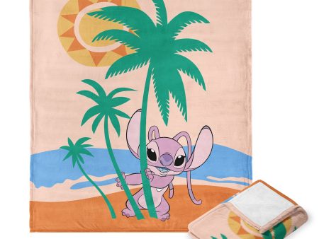 Disney Lilo and Stitch Angel Beach Silk Touch Throw Blanket 50x60 Inches Online Hot Sale