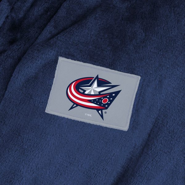 Columbus Blue Jackets NHL Navy Snipe S M Silk Touch Bathrobe 23X41 Inches Sale