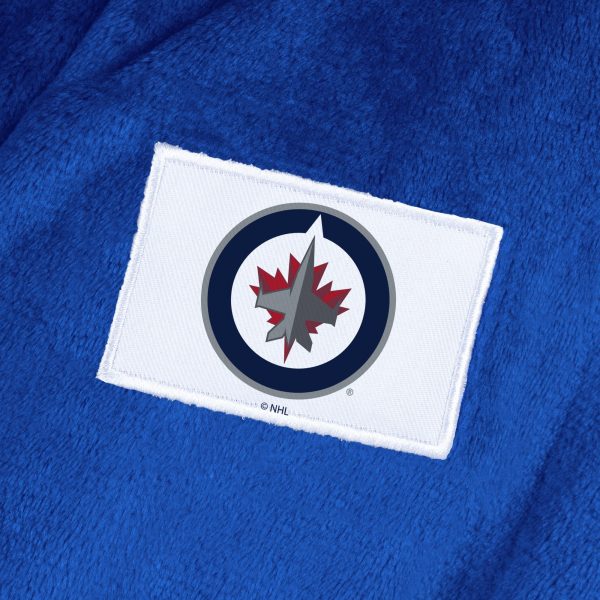 Winnipeg Jets NHL Navy Snipe L XL Silk Touch Bathrobe 26x47 Inches Online now