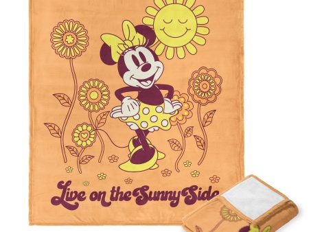 Disney Minnie Mouse Sunnyside Silk Touch Throw Blanket 50x60 Inches Sale