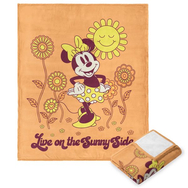 Disney Minnie Mouse Sunnyside Silk Touch Throw Blanket 50x60 Inches Sale