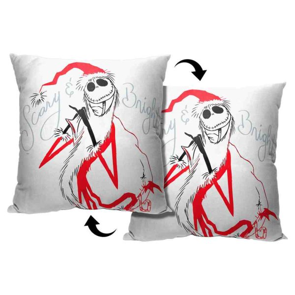 Disney Nightmare Before Christmas Scary And Bright Throw Pillow 18x18 Inches Fashion