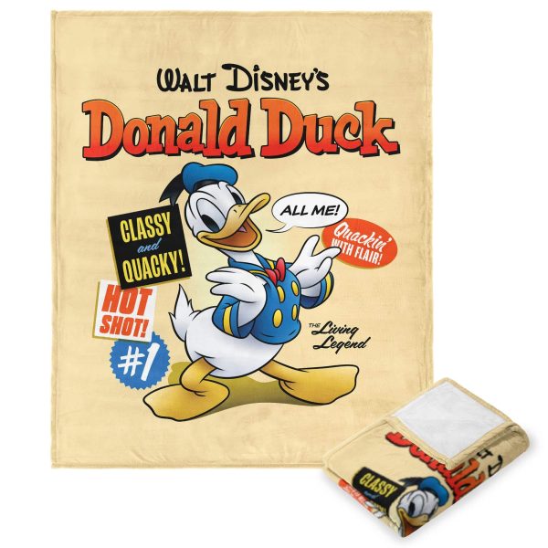 Disney Donald Duck Living Legend Silk Touch Throw Blanket 50x60 Inches For Discount