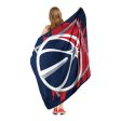 NBA Washington Wizards Dimensional Micro Raschel Throw Blanket 46x60 Inches Hot on Sale