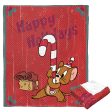 Warner Bros. Tom And Jerry Happy Holidays Silk Touch Throw Blanket 50x60 Inches Hot on Sale