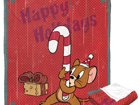 Warner Bros. Tom And Jerry Happy Holidays Silk Touch Throw Blanket 50x60 Inches Hot on Sale