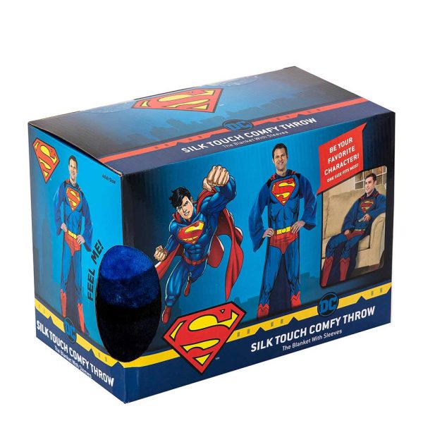 Warner Bros. Superman Being Superman Silk Touch Comfy Throw with Sleeves 48x71 Inches Hot on Sale