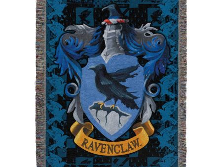 Warner Bros. Harry Potter Ravenclaw Crest Woven Tapestry Throw Blanket 48x60 Inches Cheap