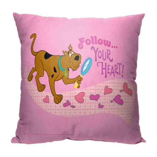 Warner Bros. Scooby-Doo Follow Your Heart Throw Pillow 18x18 Inches Online now