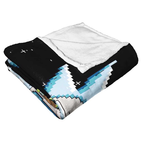 Warner Bros. Rick and Morty Pixelverse Silk Touch Throw Blanket 50x60 Inches Fashion