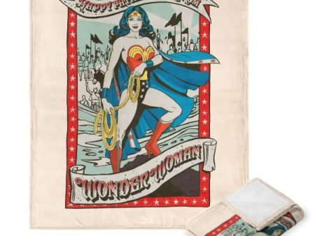 Warner Bros. Wonder Woman Wonder Mom Silk Touch Throw Blanket 50x60 Inches For Sale