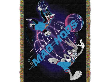 Warner Bros. Space Jam Mad Hops Woven Tapestry Throw Blanket 48x60 Inches Cheap