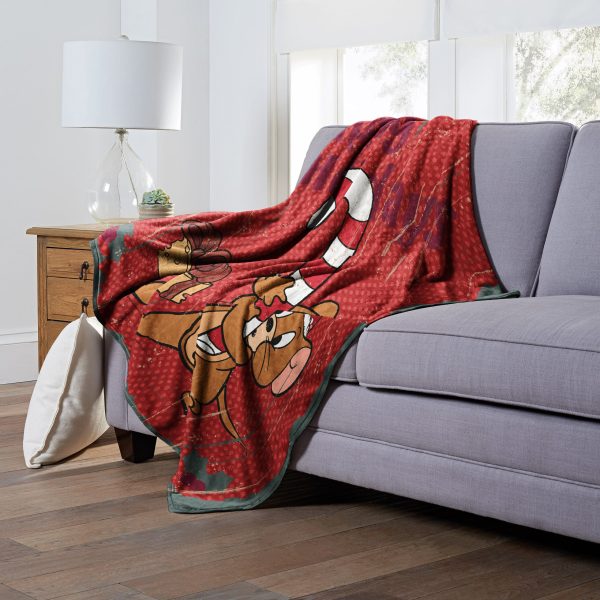 Warner Bros. Tom And Jerry Happy Holidays Silk Touch Throw Blanket 50x60 Inches Hot on Sale