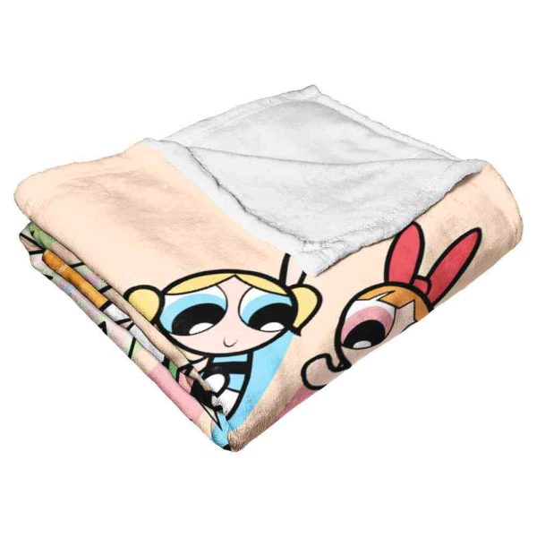 Cartoon Network Powerpuff Girls Saving The Day Silk Touch Throw Blanket 50x60 Inches For Sale