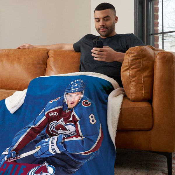 Colorado Avalanche Cale Makar NHL Silk Touch Sherpa Throw Blanket 50X60 Inches For Cheap